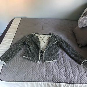 Gray knit jacket